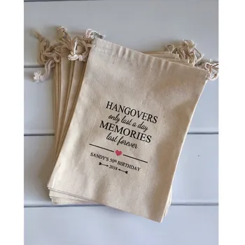 10 Сумка для подарков на день рождения персонализируйте сумки для девичника Воспоминания длятся вечно сумка для похмелья в свадебном душе приветственный подарочный пакет