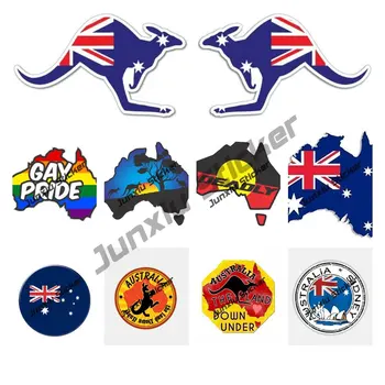 Виниловая наклейка с флагом Австралии, тактическая наклейка с Кенгуру, Защита от царапин на бампере автомобиля, Солнцезащитное украшение