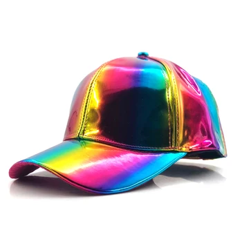 роскошная модная шляпа в стиле хип-хоп, меняющая цвет радуги, кепка 